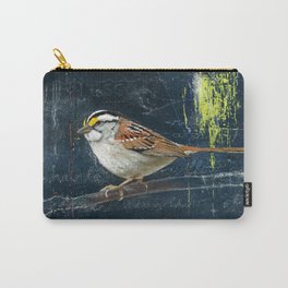 white throated sparow Carry-All Pouch | Commonsparrow, Painting, Whitethroated, Bird, Sparrow, Philartguy 
