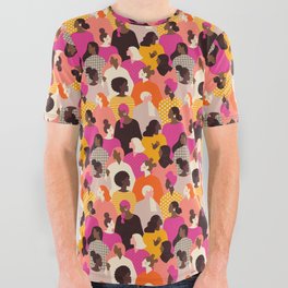 Female diverse faces pink All Over Graphic Tee
