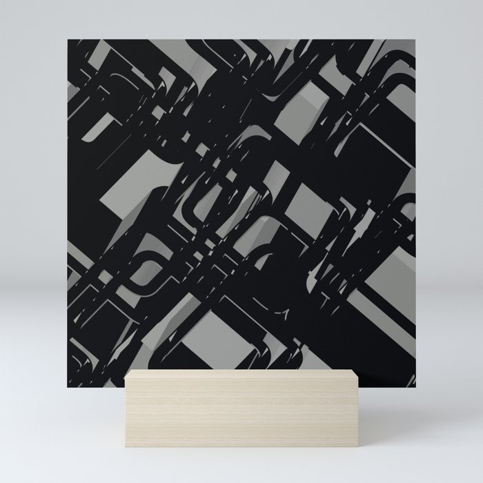 3d Abstract Futuristic Background X 13 Mini Art Print By Creativebd
