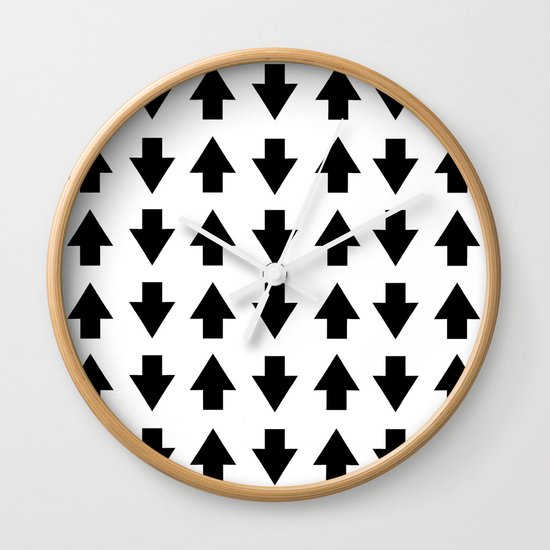 Arrows Black Wall Clock