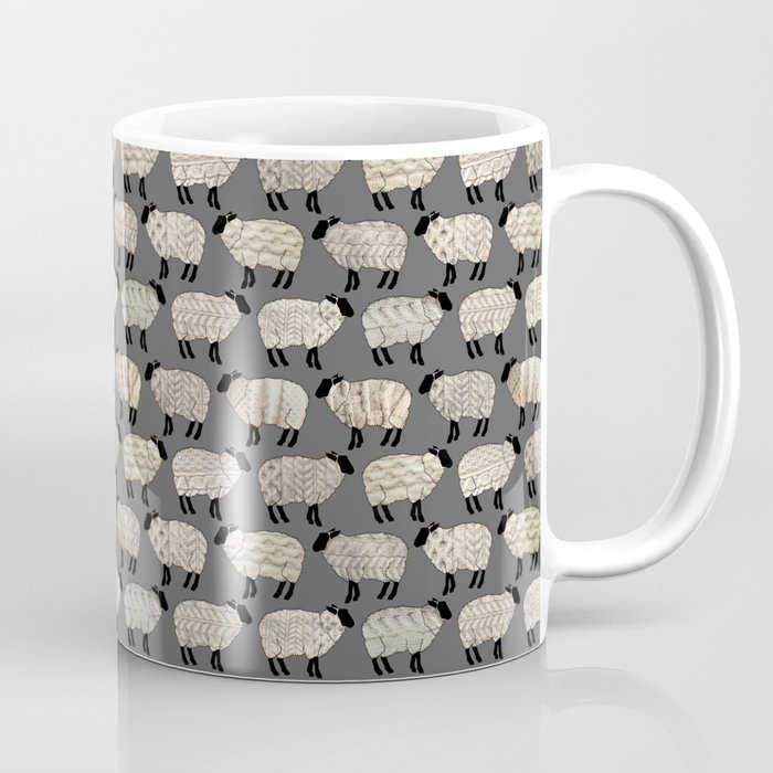 Wee Wooly Sheep in Aran Sweaters  Coffee Mug