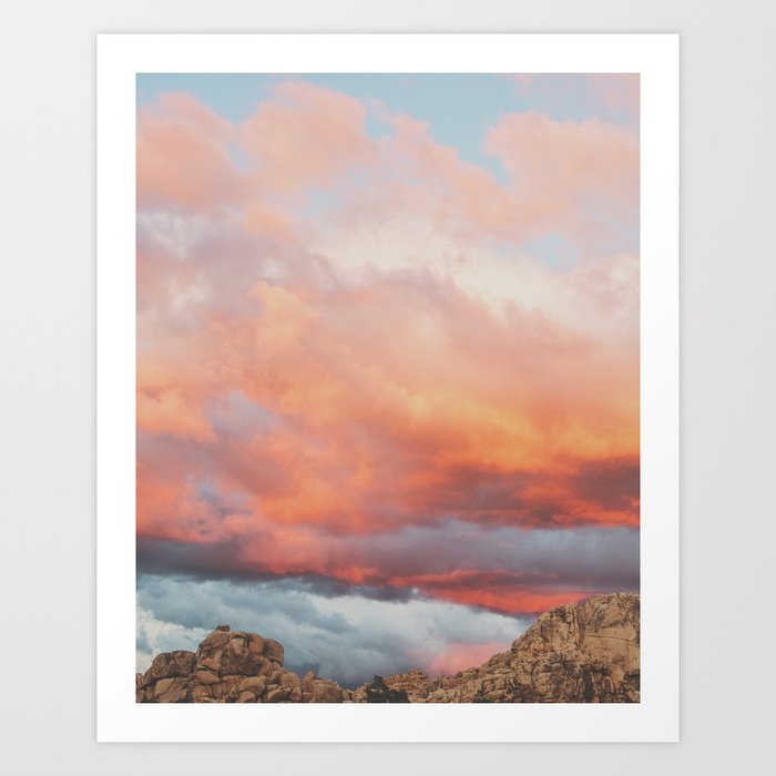 Desert Sky. Joshua Tree Sunset Art Print
