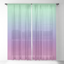 OMBRE MOODY RAINBOW COLORS  Sheer Curtain