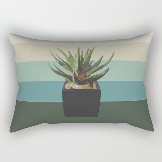 polygon plant Rectangular Pillow