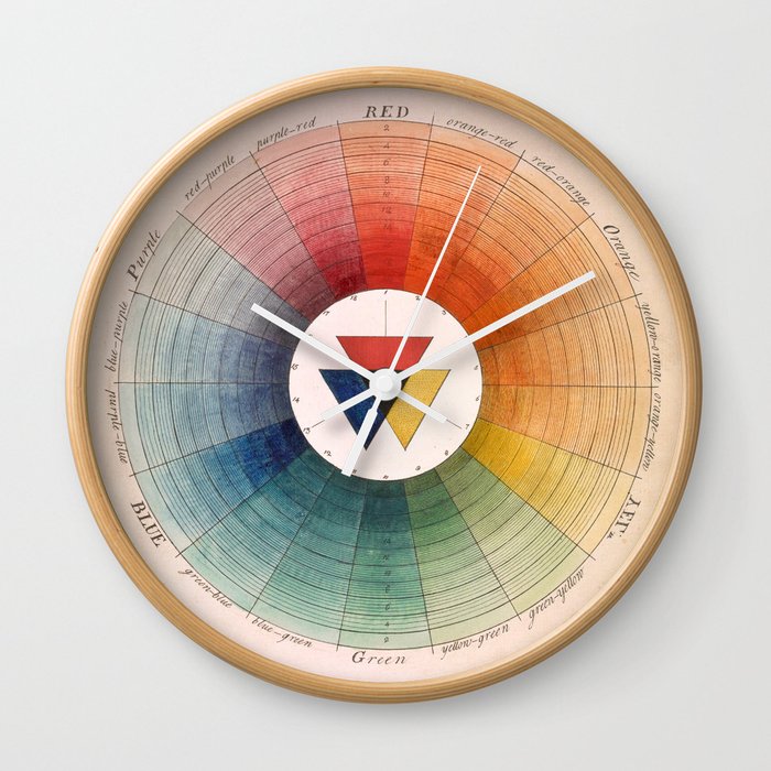 Prismatic: Color Wheel by Moses Harris, 1766 Wall Clock