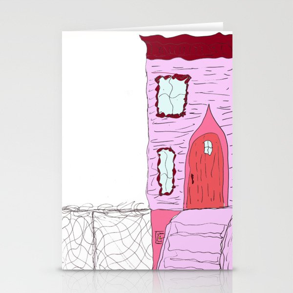 Pastel House Stationery Cards