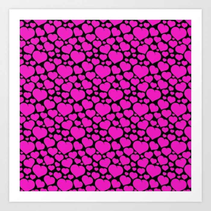 Purple Heart On Black Collection Art Print