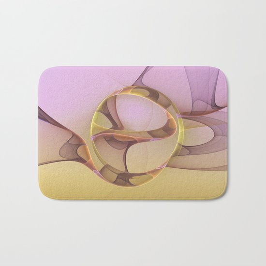 Abstract Motions, Modern Fractal Art Bath Mat