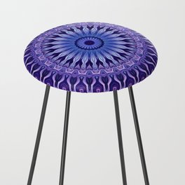 Blue & Purple Mandala Counter Stool