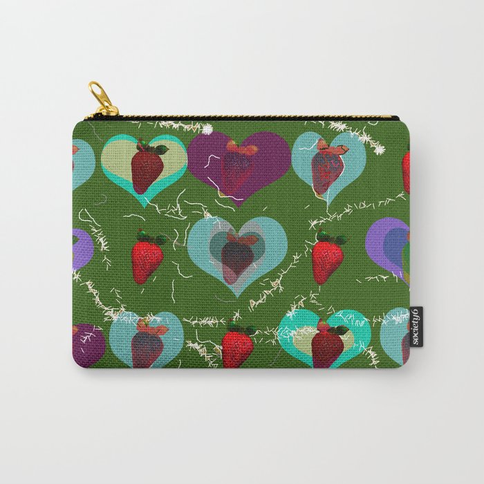 RETRO STRAWBERRY PATTERN Carry-All Pouch