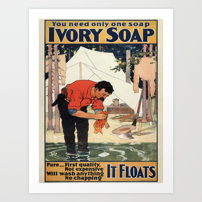 Vintage poster - Soap Art Print