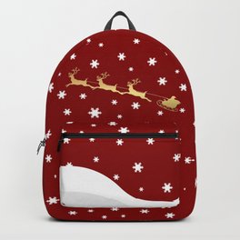 Red Christmas Santa Claus Backpack