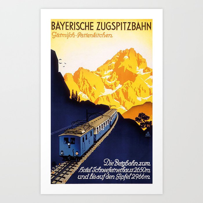 Garmisch Partenkirchen Zugspitzbahn Art Print