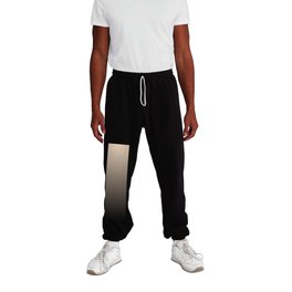 Modern Cream And Black Ombre Gradient Abstract Pattern Sweatpants