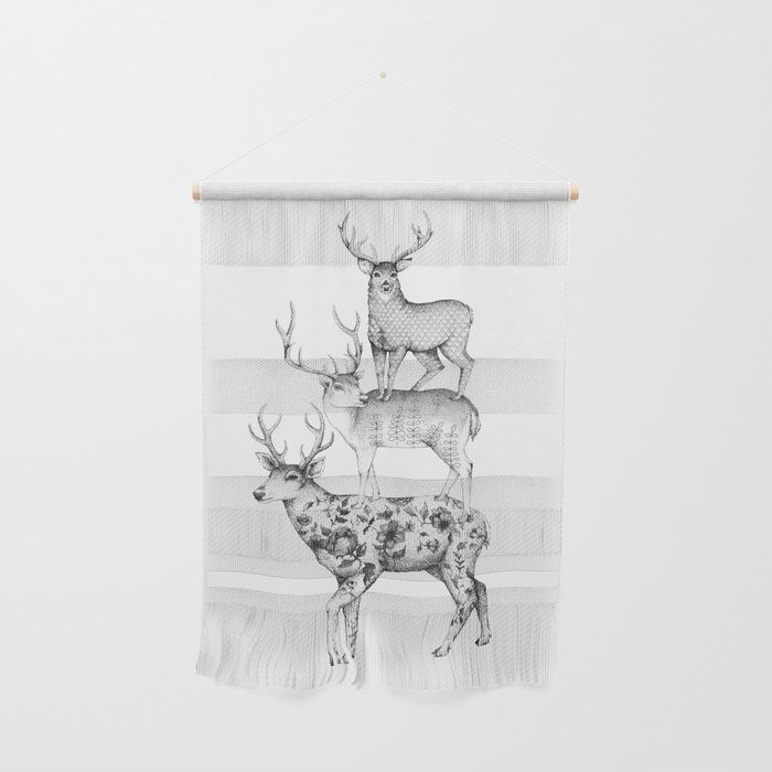 A pile of stags Wall Hanging