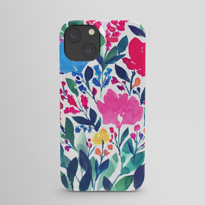 hand painted flowers_3a iPhone Case