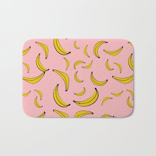 Sea of bananas pink Bath Mat