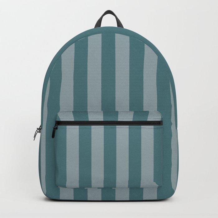 Beetle Green Summer Cabana Beach Picnic Stripes Backpack