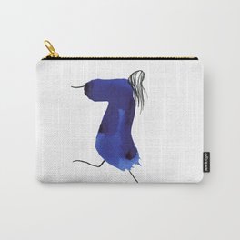 How to be a girl #8 -minimalist girl in bright blue ink Carry-All Pouch
