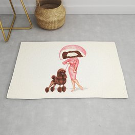 Snow Cake Poodle Pin-Up Area & Throw Rug