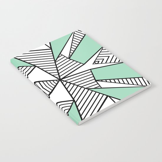 Triangle Tribal Mint Notebook