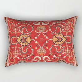 Isfahan Antique Persian Carpet Print Rectangular Pillow