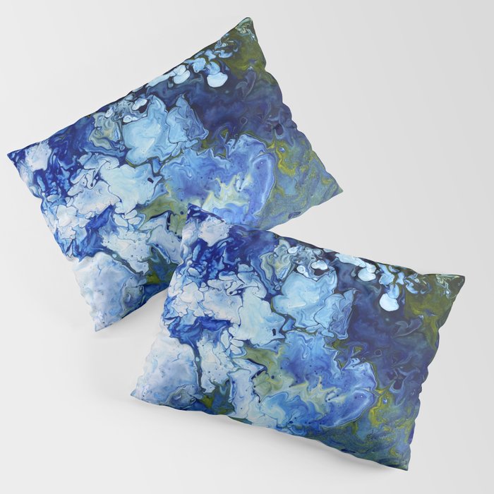 Abstract Nature Acrylic Pour Pillow Sham
