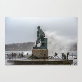 Wave and the Man at the Wheel Canvas Print