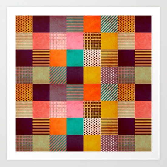 Decorated Pixel Art Print
