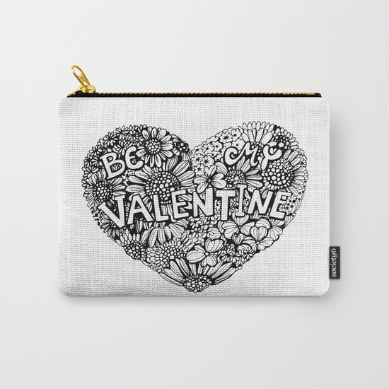 Floral heart Carry-All Pouch
