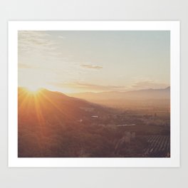 Sunset in Ojai Art Print