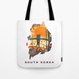 South Korea Map Tote Bag