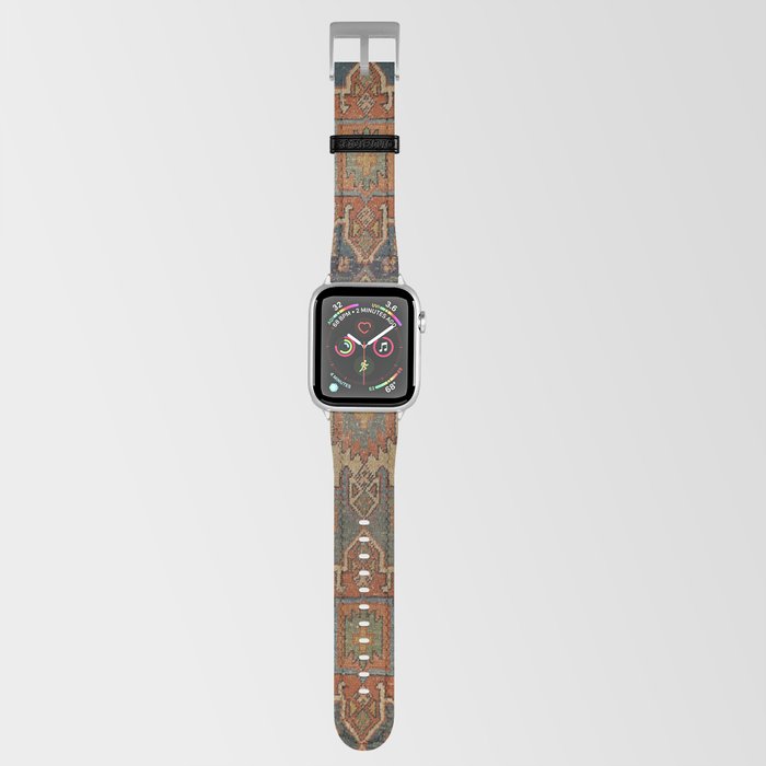 Persia Heriz 19th Century Authentic Colorful Orange Blue Green Vintage Patterns Apple Watch Band