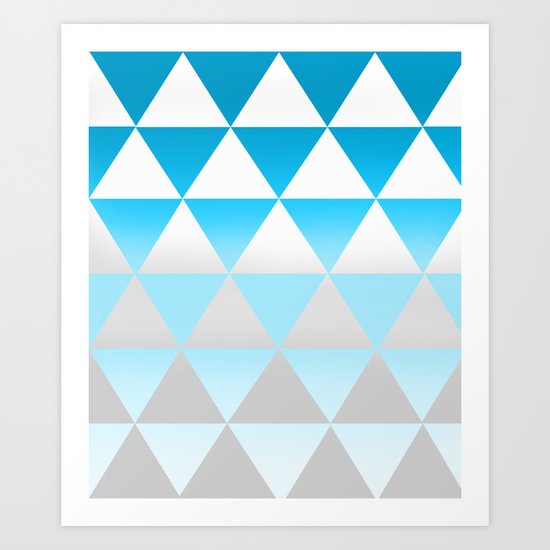 Ombre Triangles Art Print