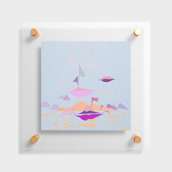kisses in the sky  Floating Acrylic Print