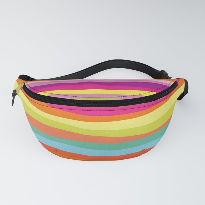 Bold Colorful Stripes Waves Fanny Pack