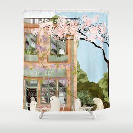 Ghost Cafe Shower Curtain