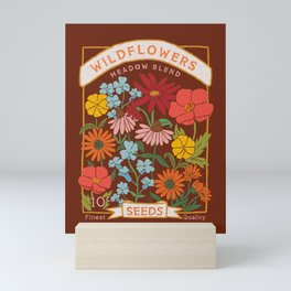Wildflowers Seed Packet  Mini Art Print
