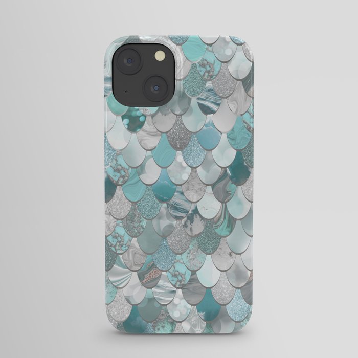 Mermaid Aqua and Grey iPhone Case