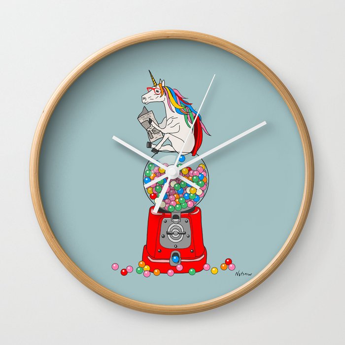 Unicorn Gumball Poop Wall Clock
