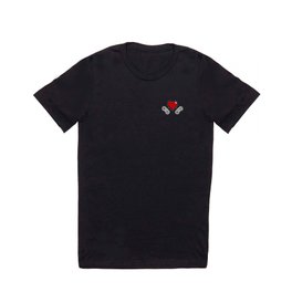 Heart Hooked With Video Games - Pixel Art Design T Shirt