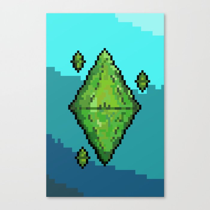 Sims Pixel Plumbob Canvas Print