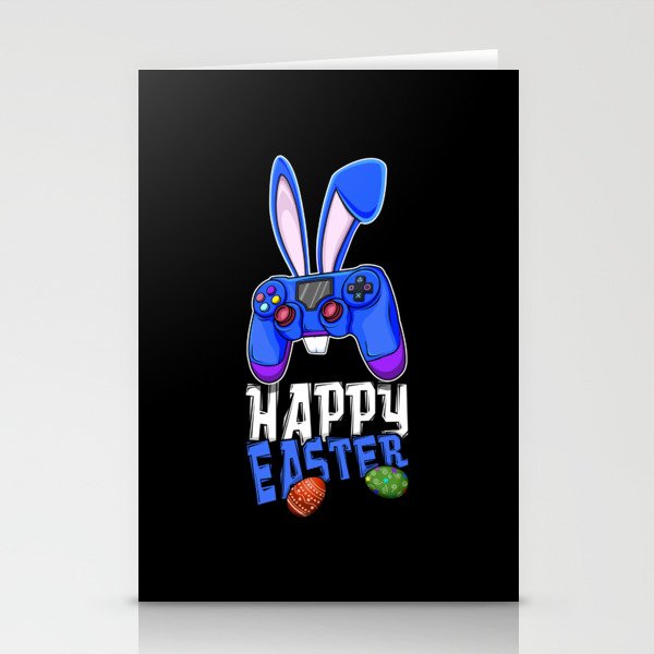 Game Gamer Gaming Controller Rabbit Easter Sunday Stationery Cards