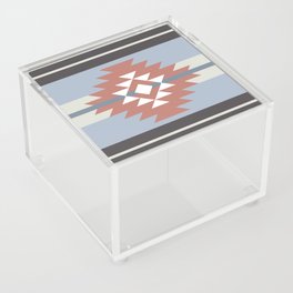 Aztec design in pink and blue colors Acrylic Box