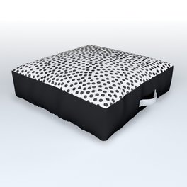 Dots and Black Outdoor Floor Cushion