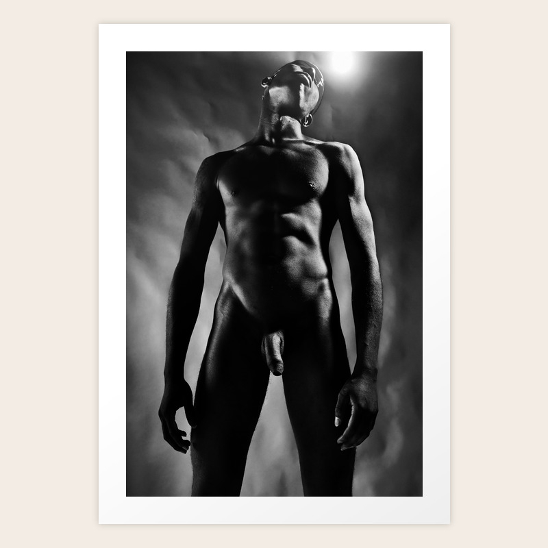 Sexy Naked Man With A Tape Blindfolded Art Print By Dreampictures Society6