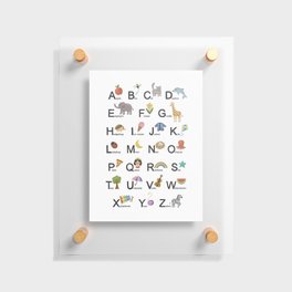 Alphabet for children Floating Acrylic Print