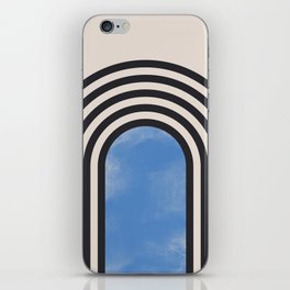 Minimalist Arches in Black and Blue  iPhone Skin