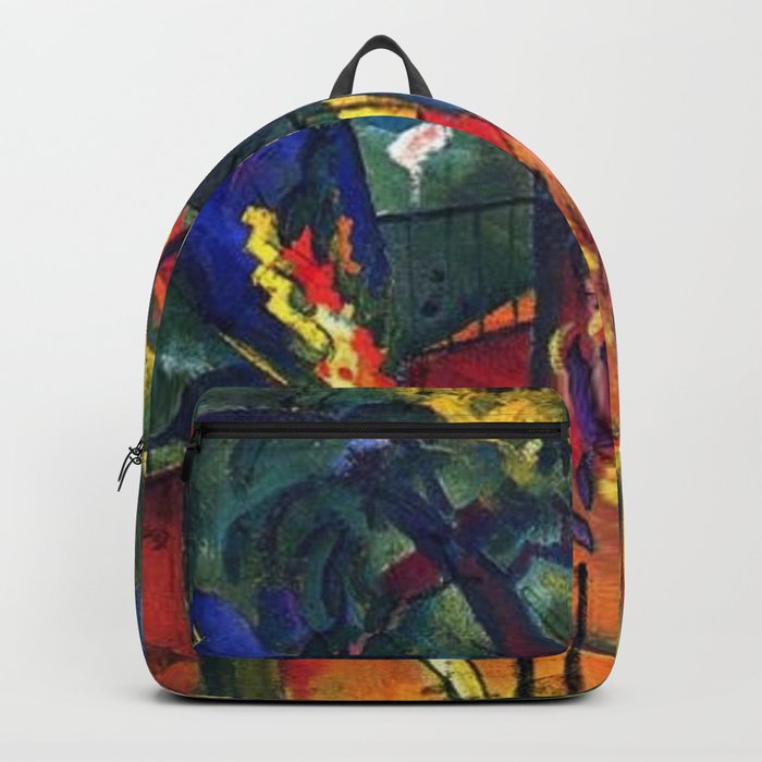 Hyacinth Macaw and Zoological Garden by August Macke Backpack