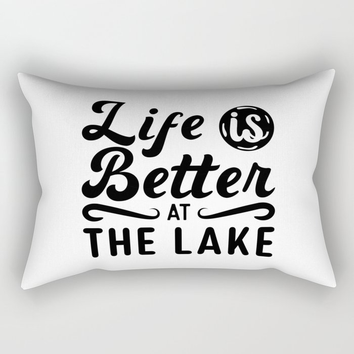 Life Is Better At The Lake Wakeboarding Wakeboard Rectangular Pillow